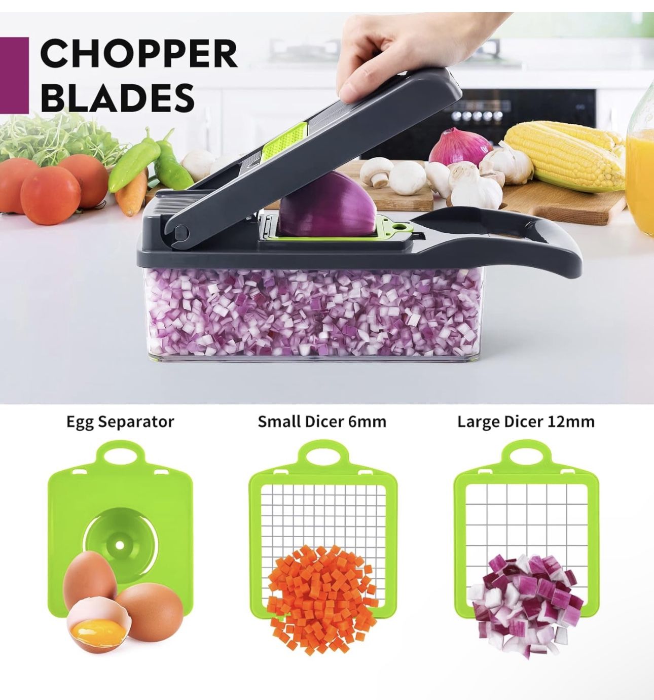 Vegetable Chopper With 8 Blades, New In Box - photo 2