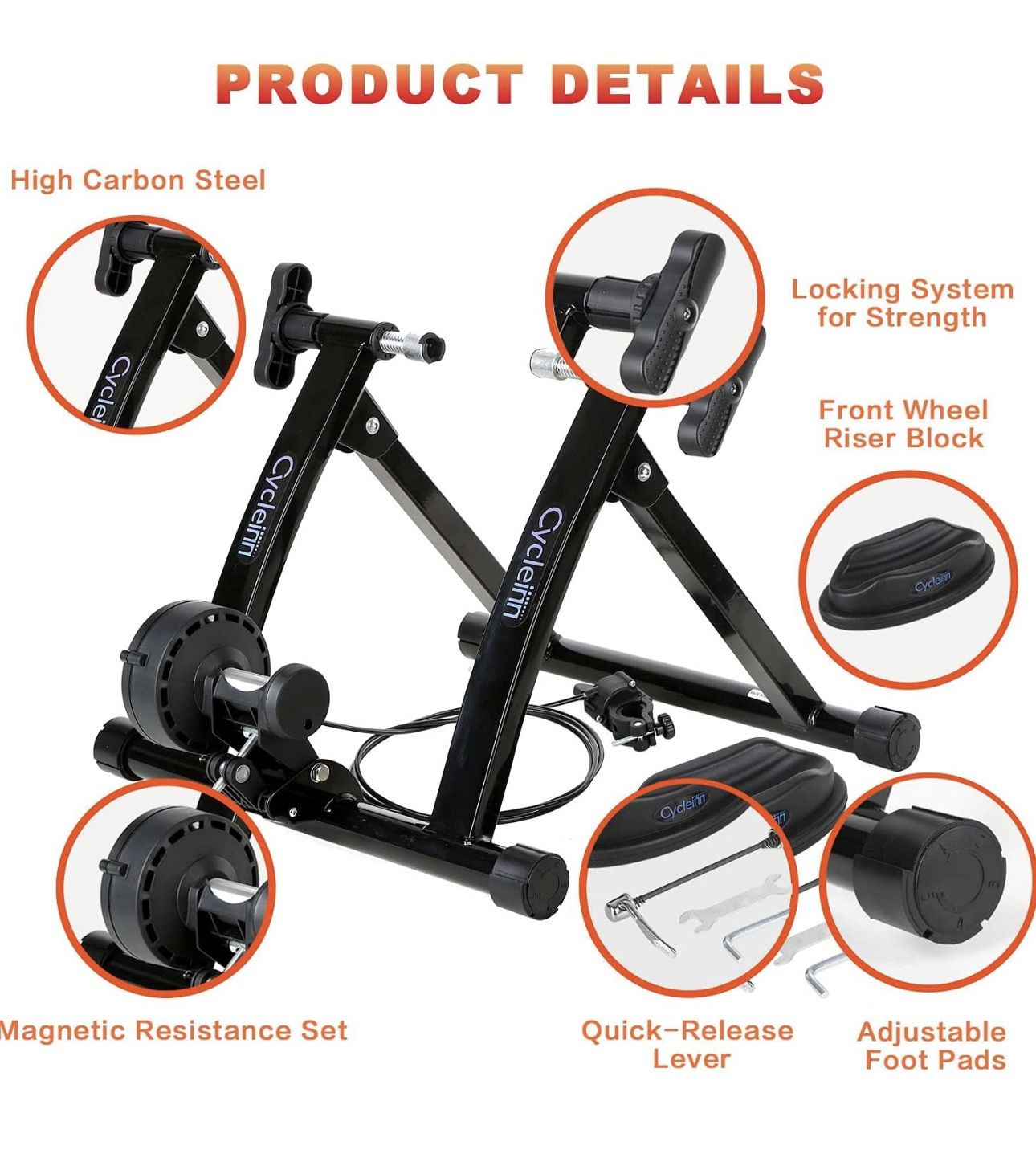 Magnetic Bike Trainer Stand for Indoor Exercise - photo 2