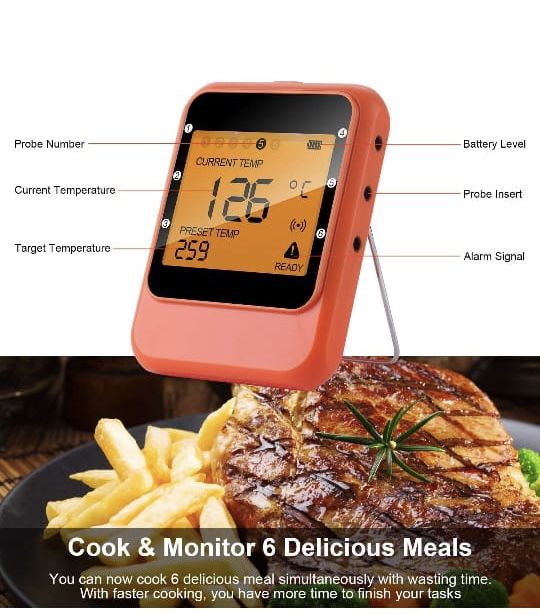 Smart BBQ Meat Thermometer, Bluetooth & App Enabled - photo 2
