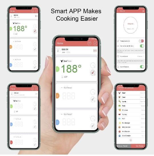 Smart BBQ Meat Thermometer, Bluetooth & App Enabled - photo 4