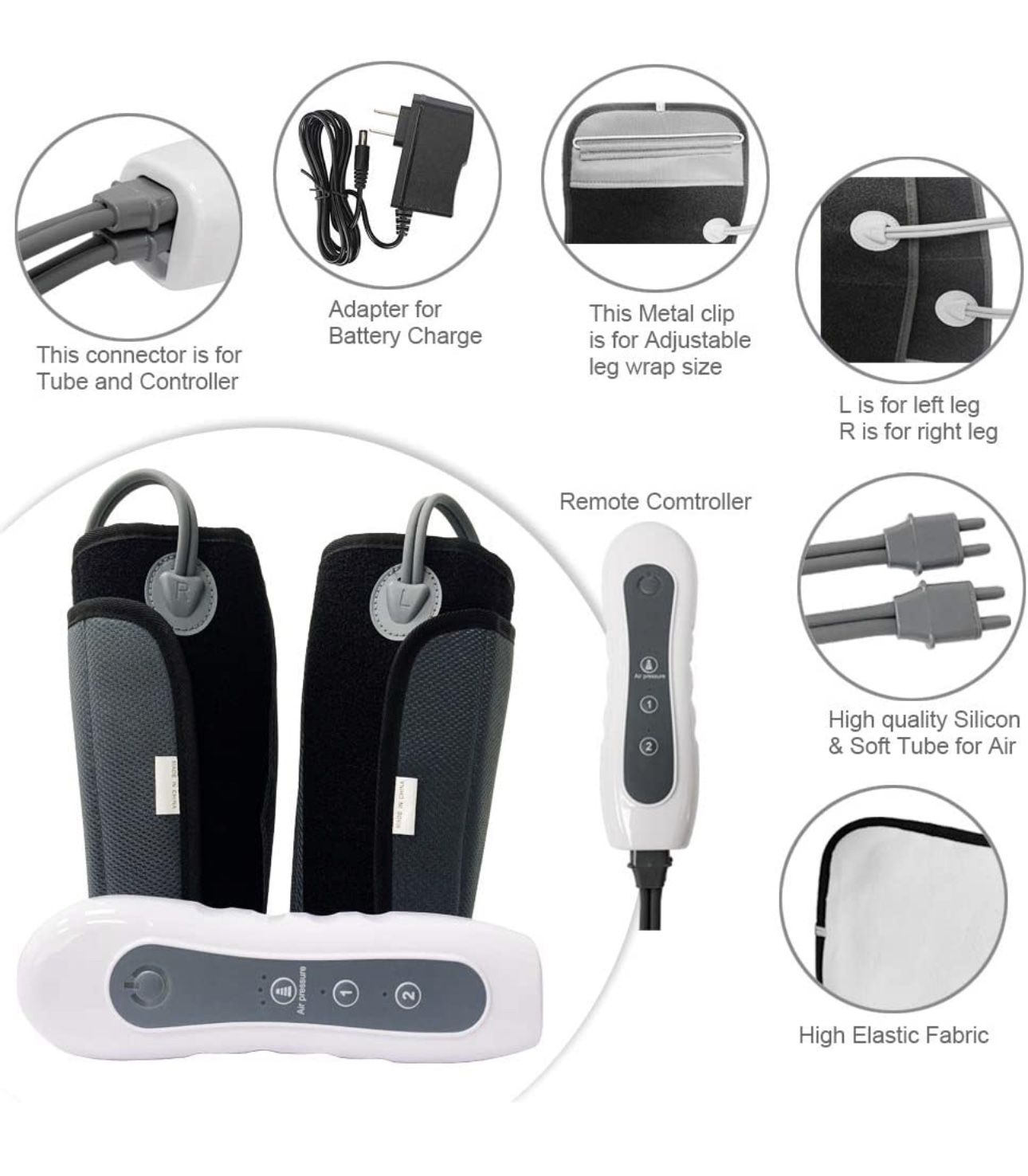 Leg Compression Massager for Circulation & Pain Relief - photo 2