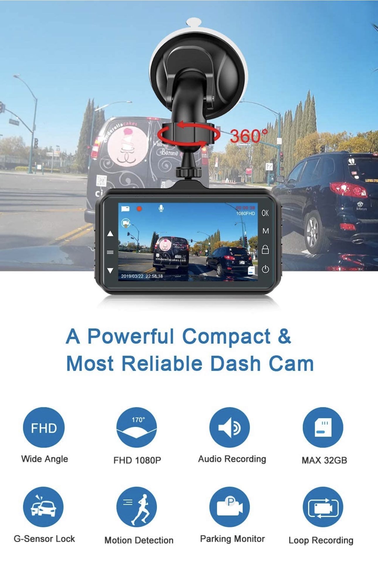 Dash Cam for Cars 1080P FHD - photo 2