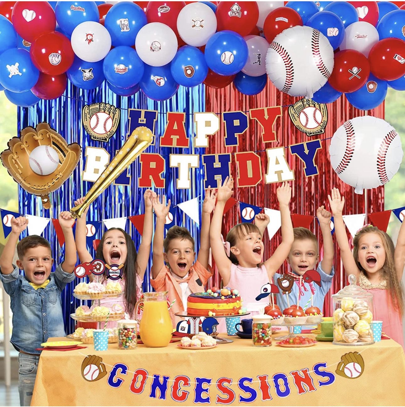 Baseball Birthday Decorations for Boys B'Day (75Pcs) - photo 4