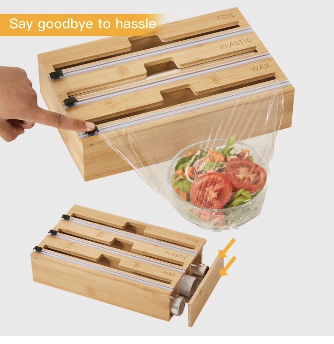 Bamboo 3 in 1 Wrap Dispenser with Cutter - photo 3