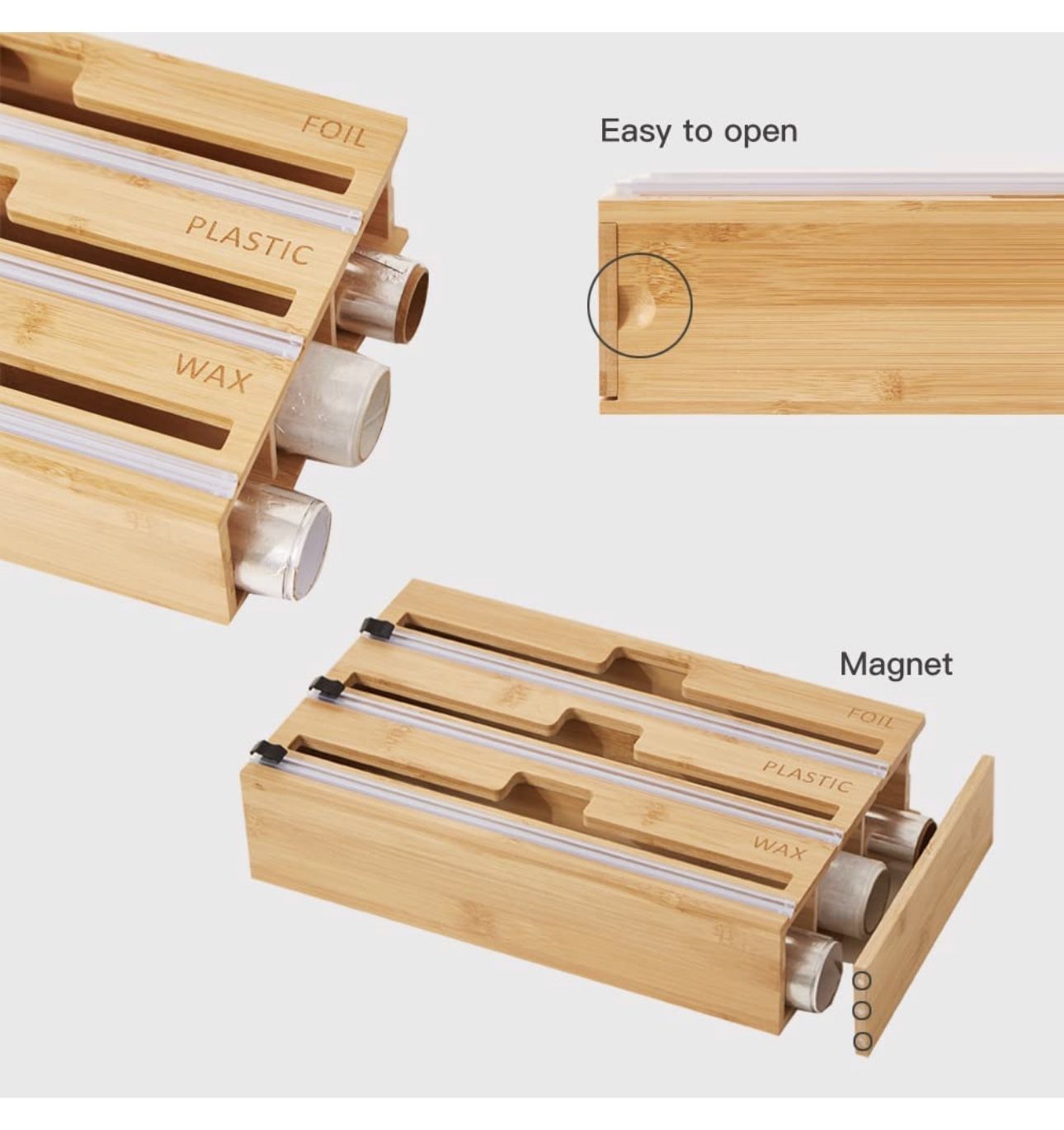 Bamboo 3 in 1 Wrap Dispenser with Cutter - photo 4
