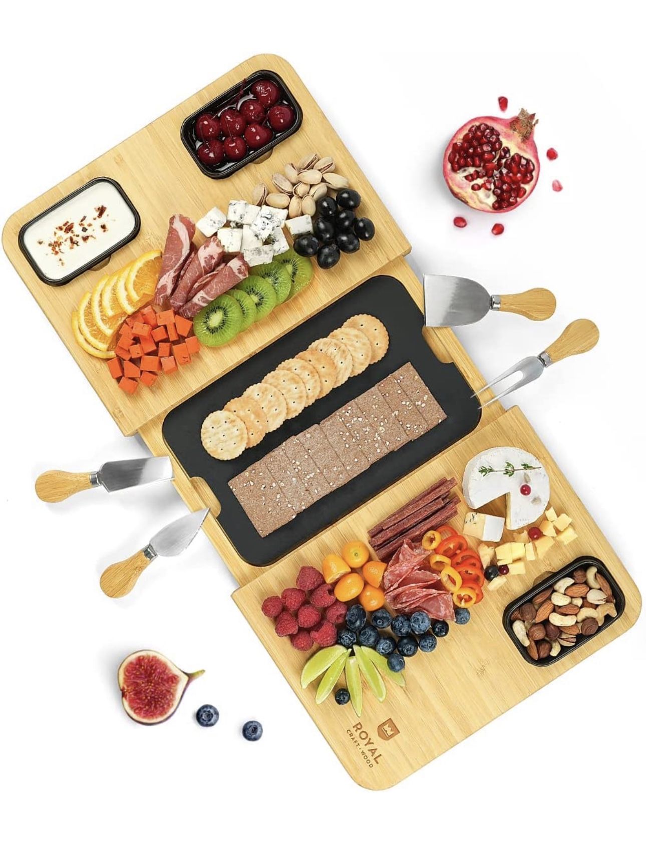 Bamboo Cheese Board and Knife Set