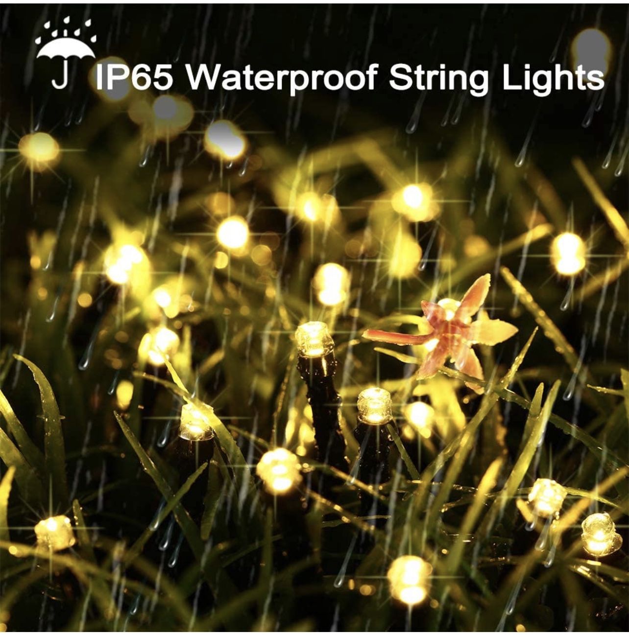 72ft 200 LED 8 Modes Waterproof Outdoor String Lights (Warm Whit - photo 3