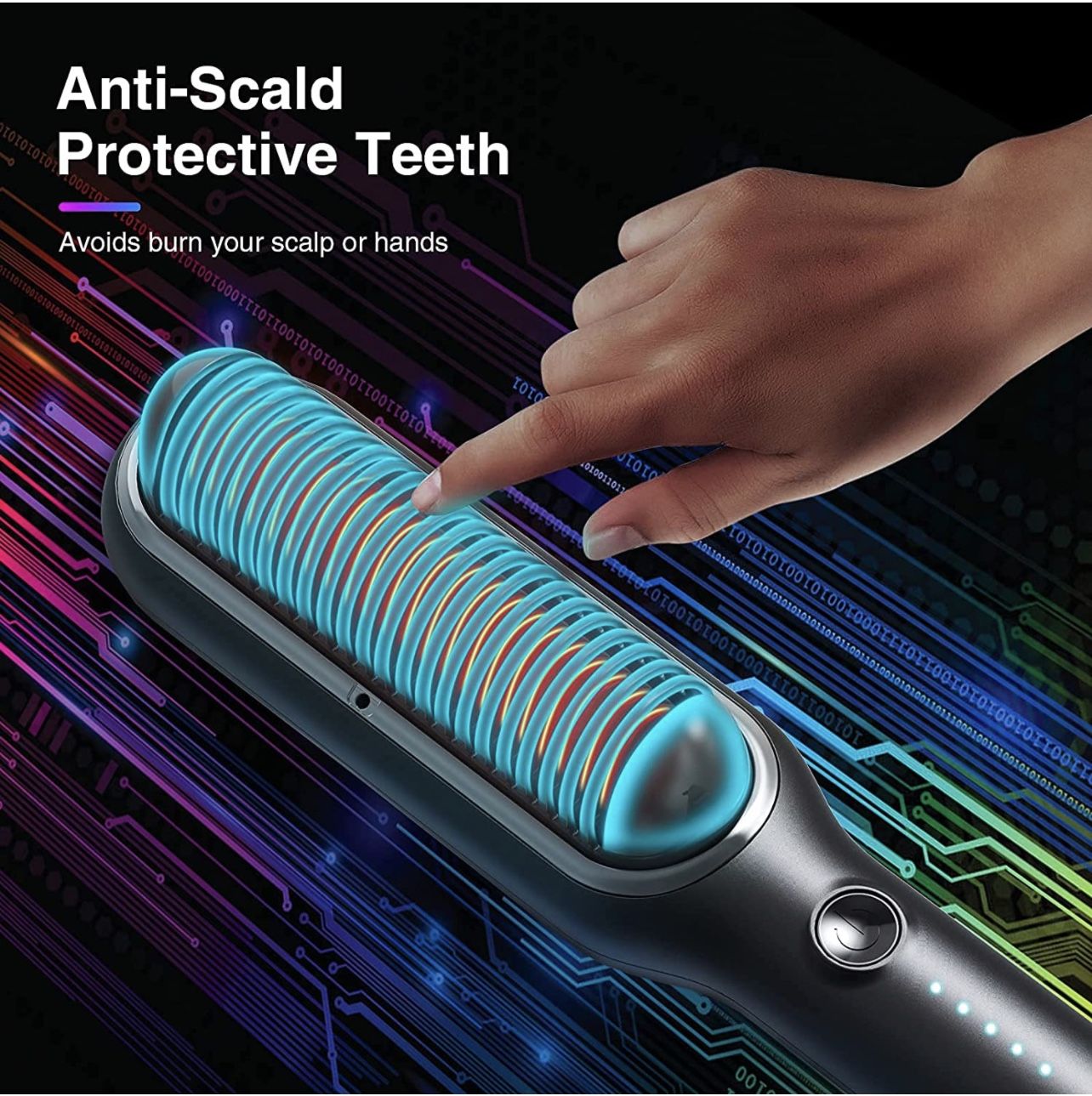 Ionic Hair Straightener Brush - 5 Temp Settings - photo 4