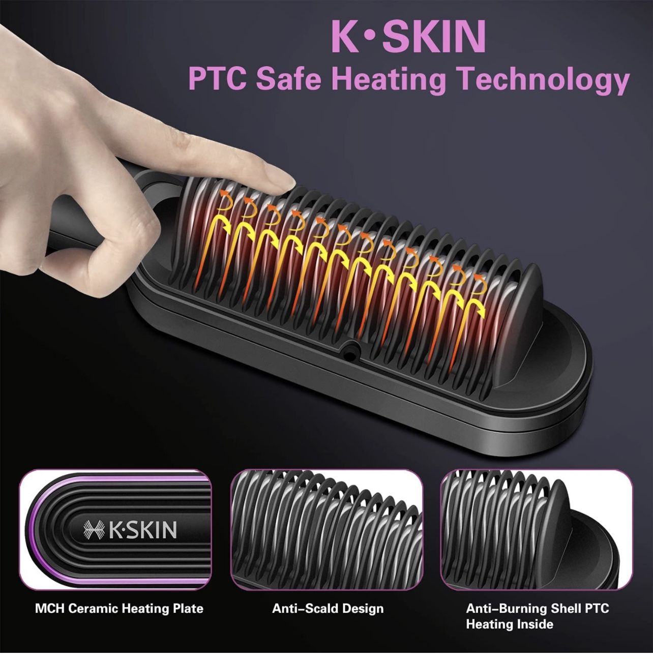 Ionic Hair Straightener Comb for Thick Hair - photo 5