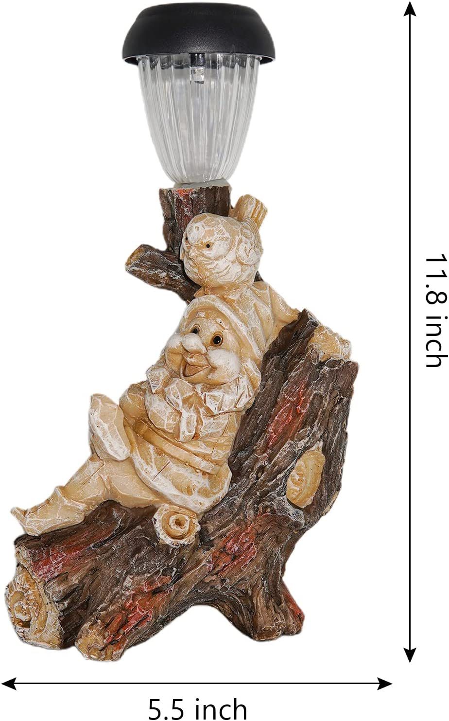 Garden Gnome Statue With Solar Light - photo 2