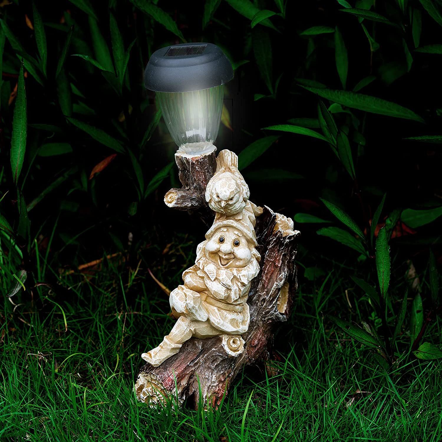 Garden Gnome Statue With Solar Light - photo 3