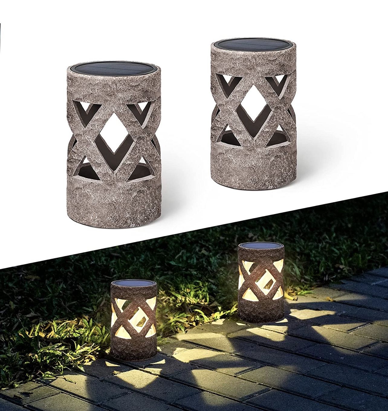 Solar Garden Lights Outdoor Yard Rock Lights Led Landscape Light