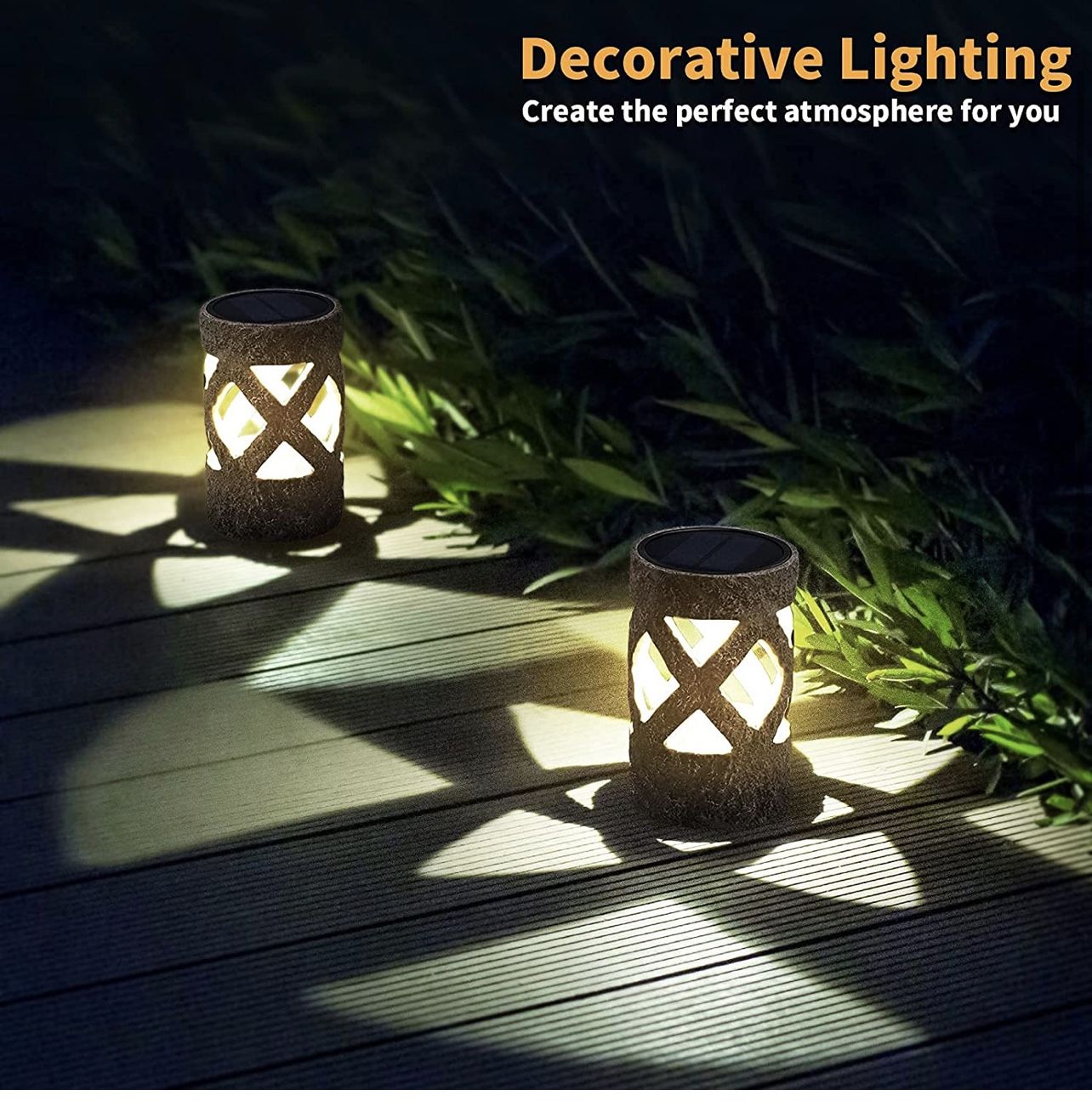 Solar Garden Lights Outdoor Yard Rock Lights Led Landscape Light - photo 4