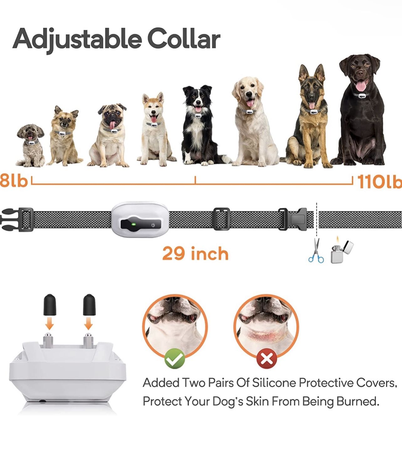 IPX7 Waterproof Shock Collar for Large, Medium, Small Dogs - photo 3