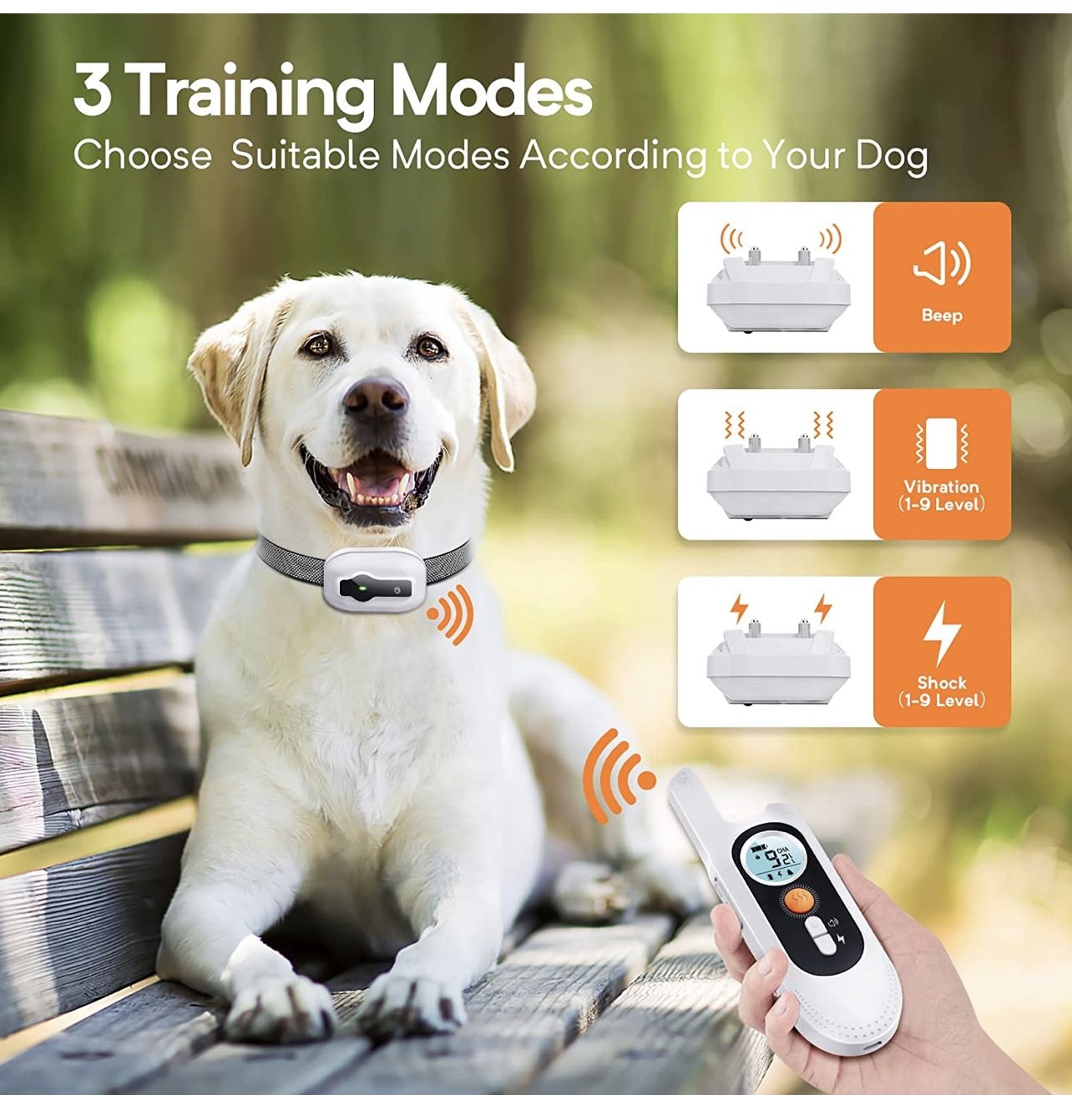 IPX7 Waterproof Shock Collar for Large, Medium, Small Dogs - photo 5