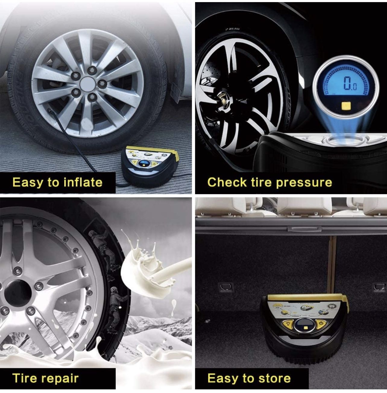 Portable Air Compressor Tire Inflator with Sealant - photo 4
