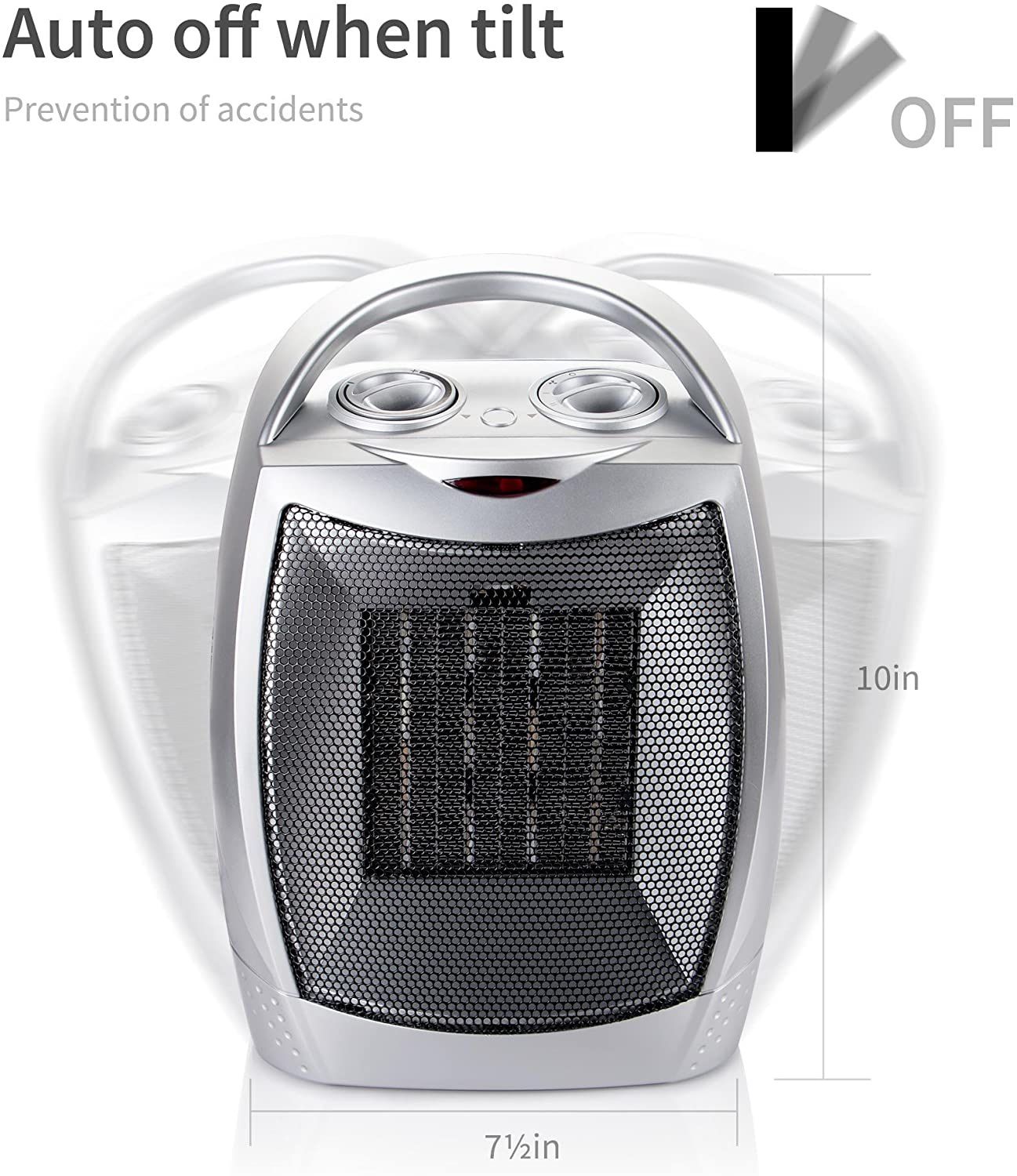 Portable Electric Space Heater with Thermostat - photo 2