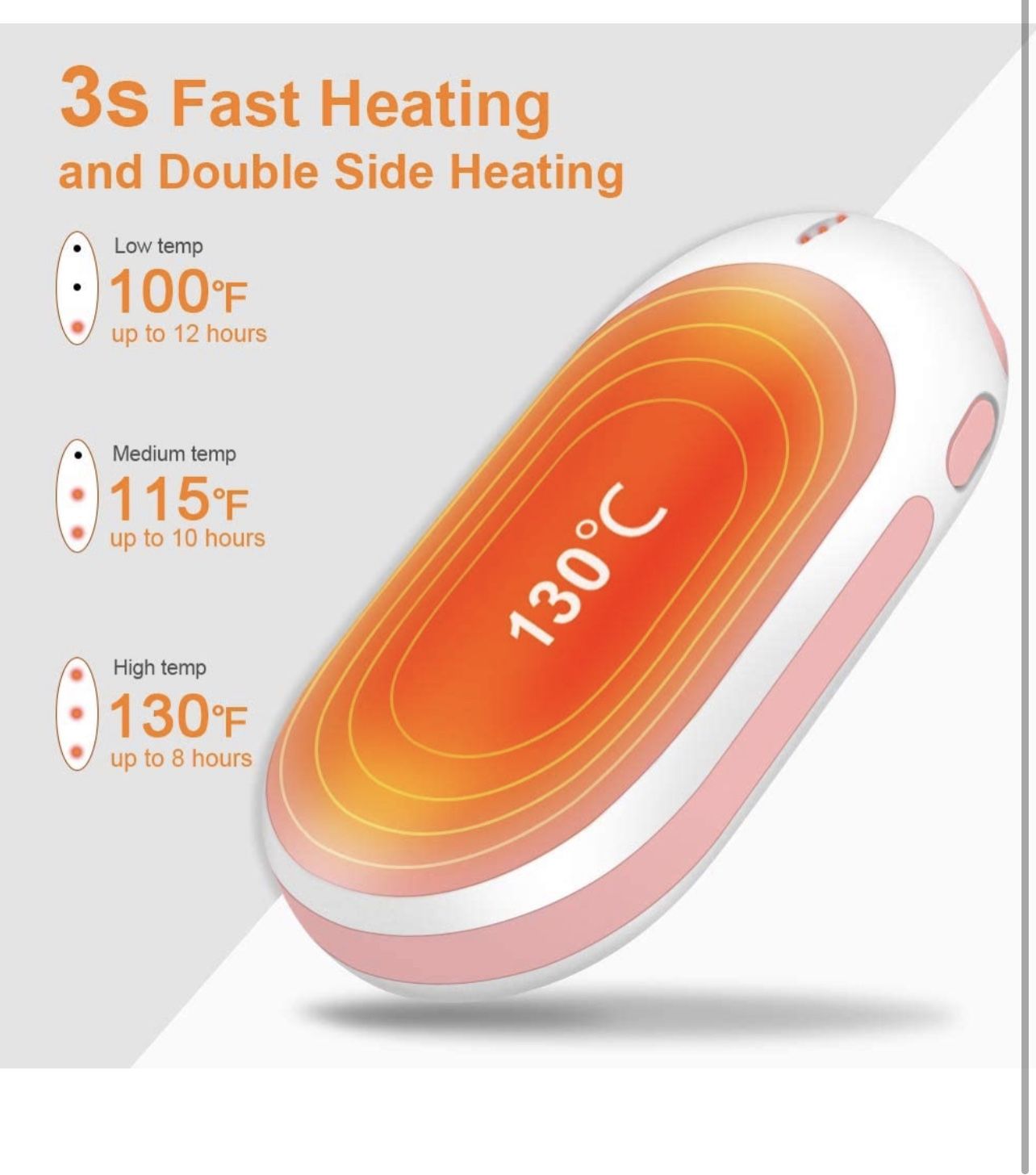 9000mAh Rechargeable Hand Warmer Power Bank - photo 2