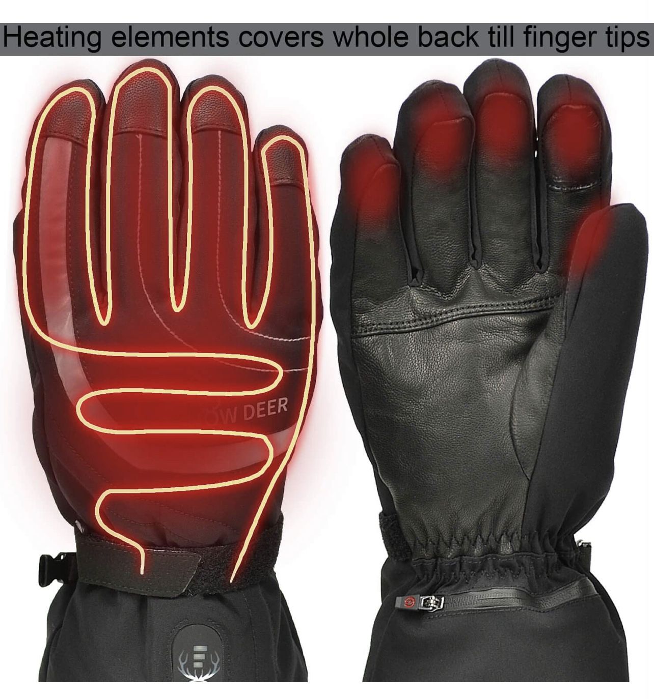 Heated Gloves Electric - Upgraded 7.4V Rechargeable Battery Glov - photo 2