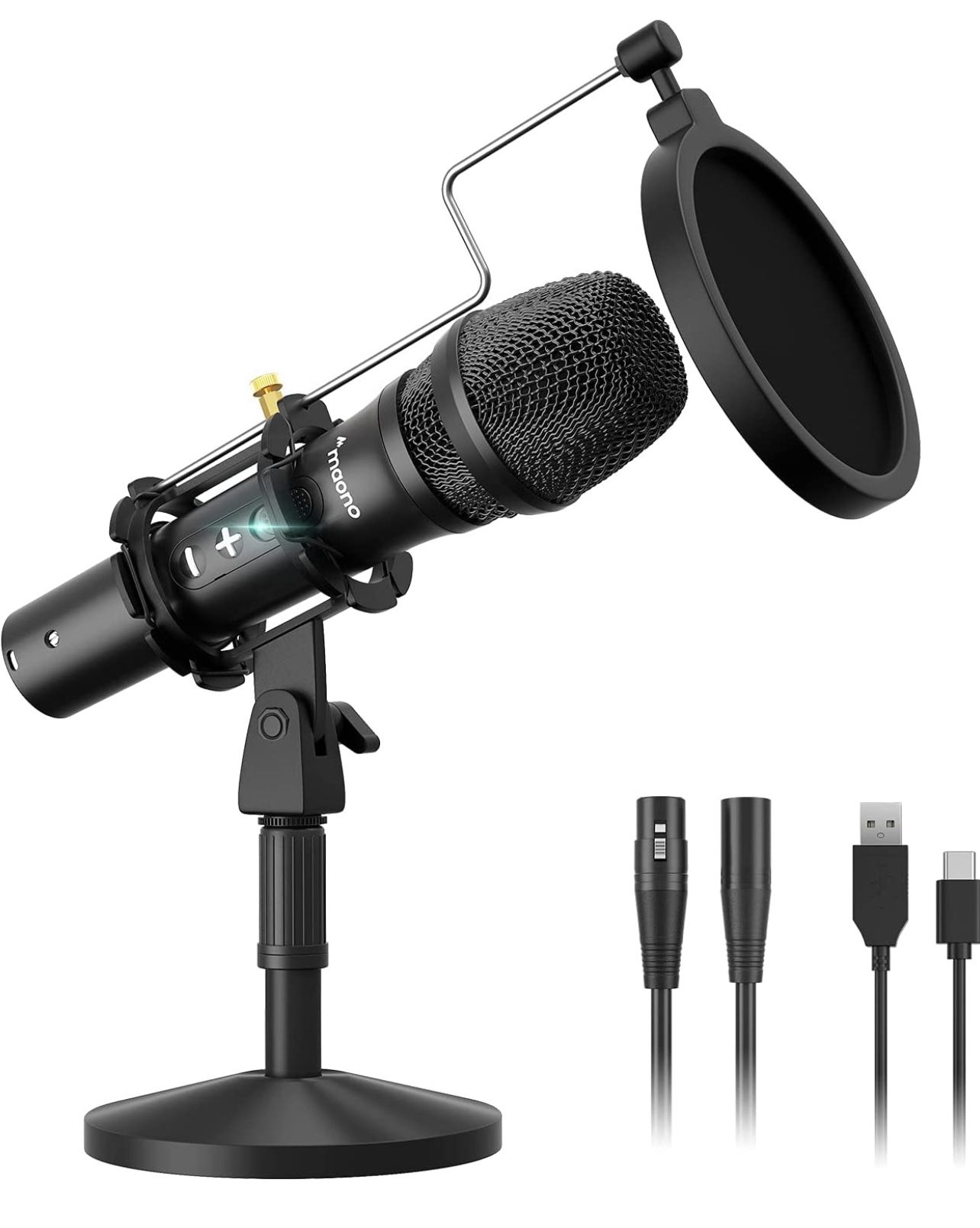 USB/XLR Instrument Dynamic Microphone, Metal