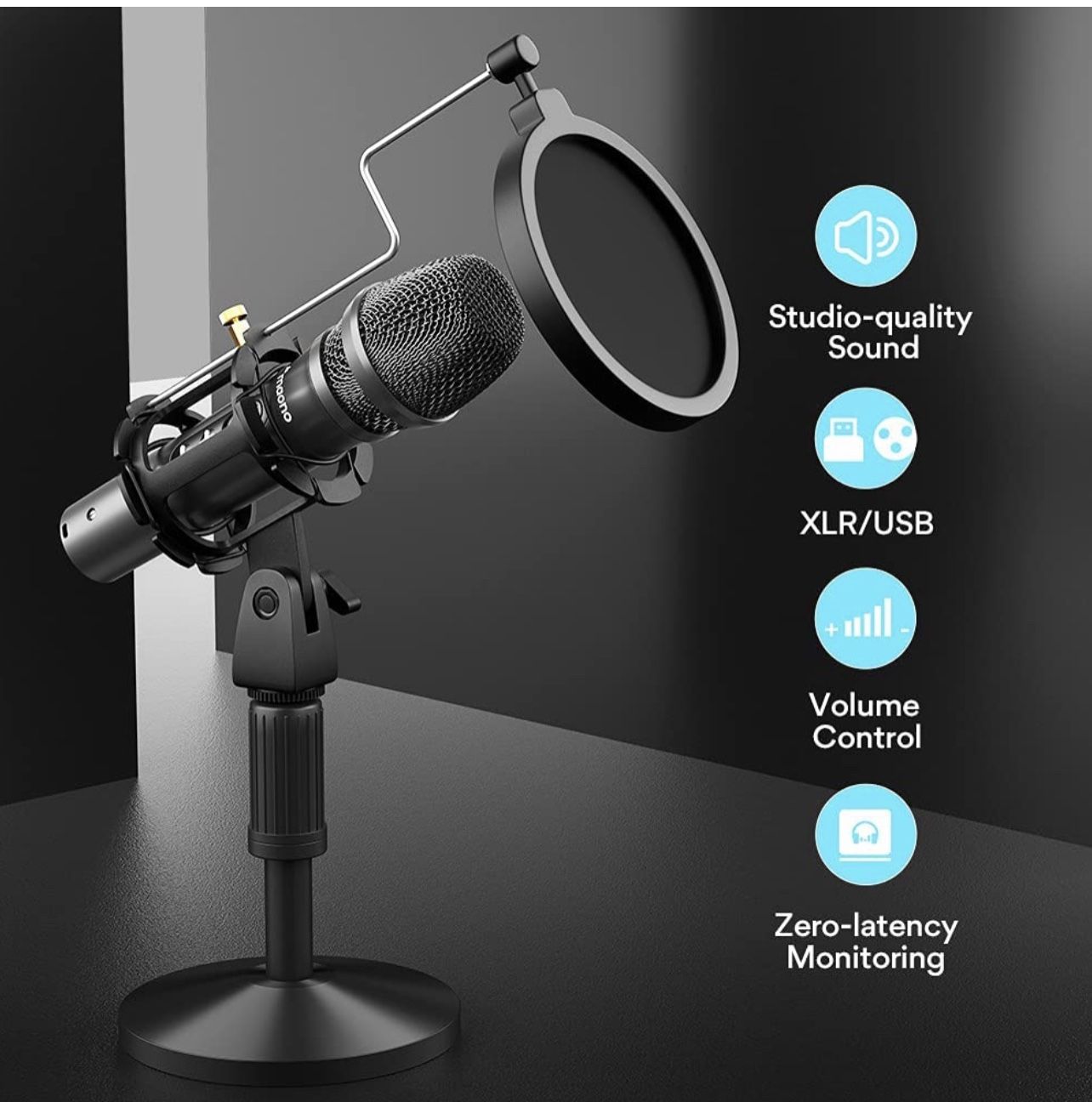 USB/XLR Instrument Dynamic Microphone, Metal - photo 4