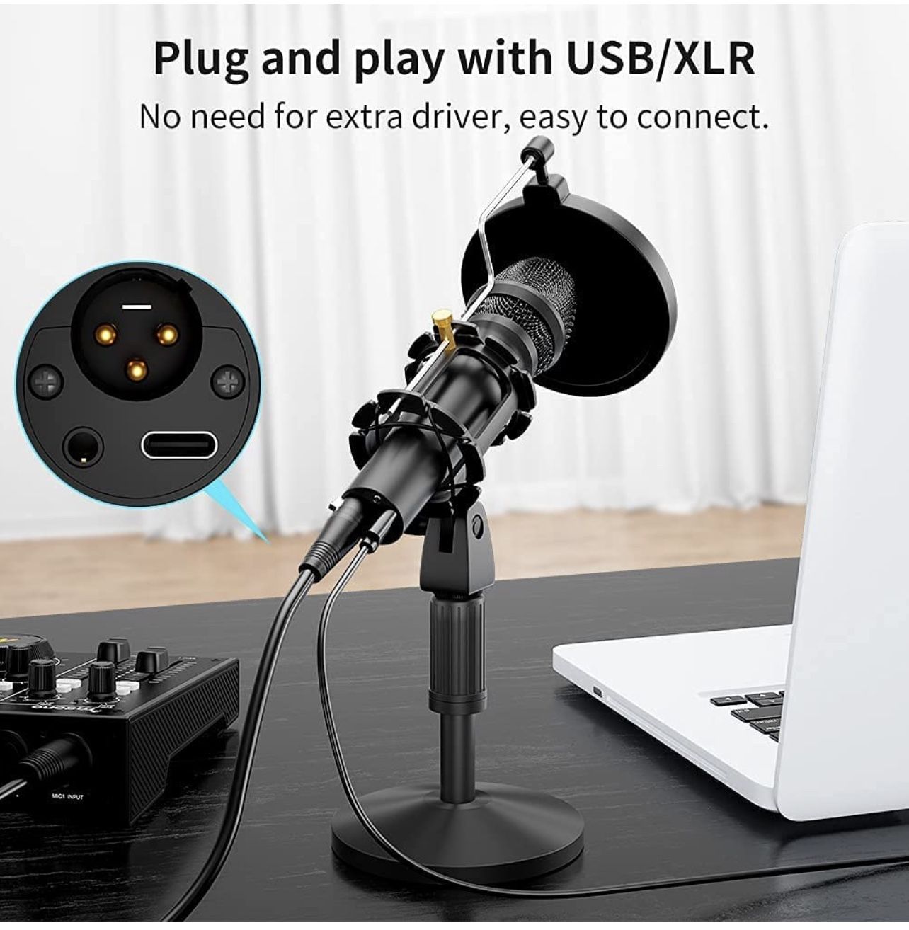USB/XLR Instrument Dynamic Microphone, Metal - photo 5