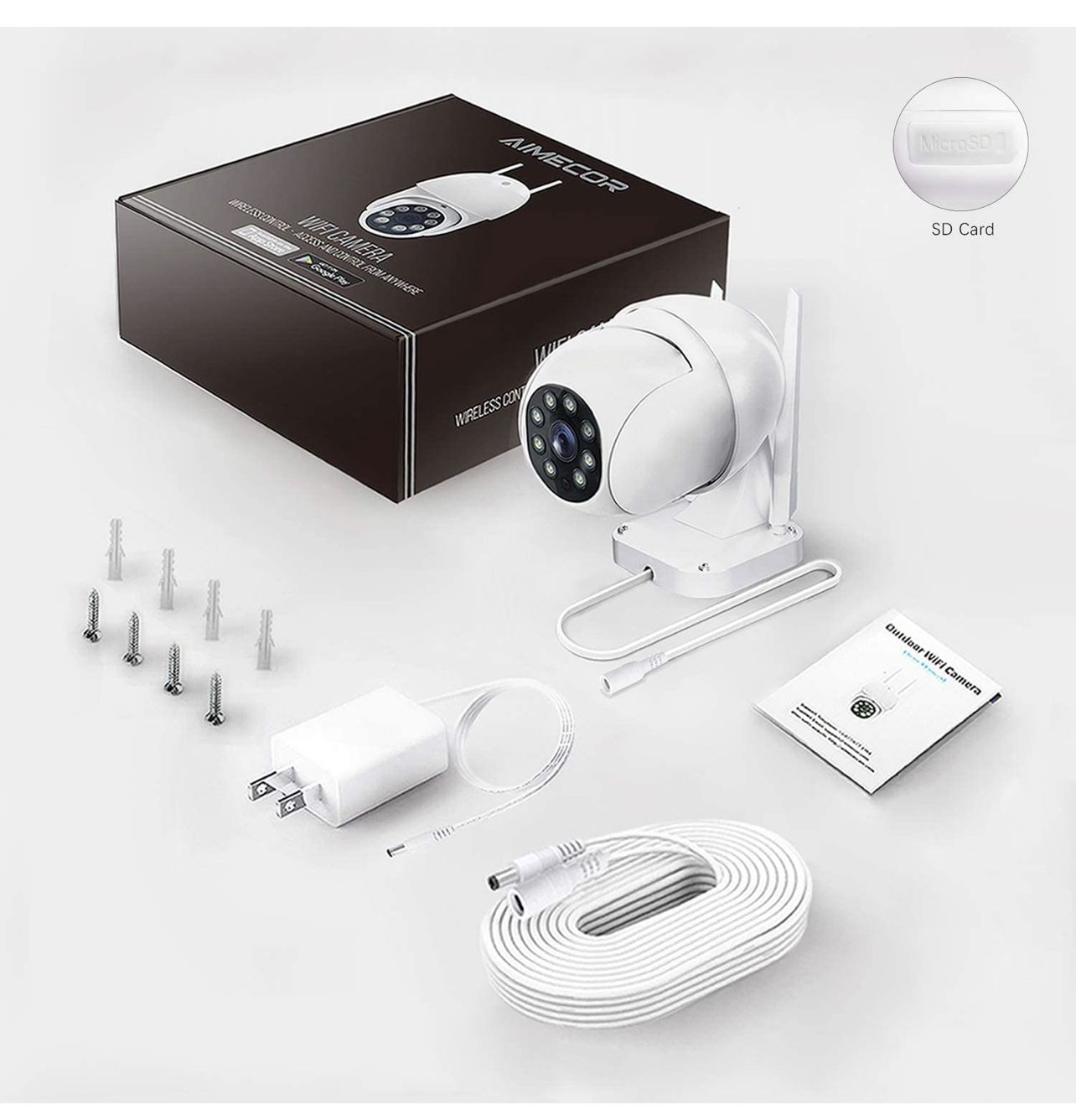 Outdoor Security Camera, FHD 1080P Pan/Tilt WiFi - photo 2