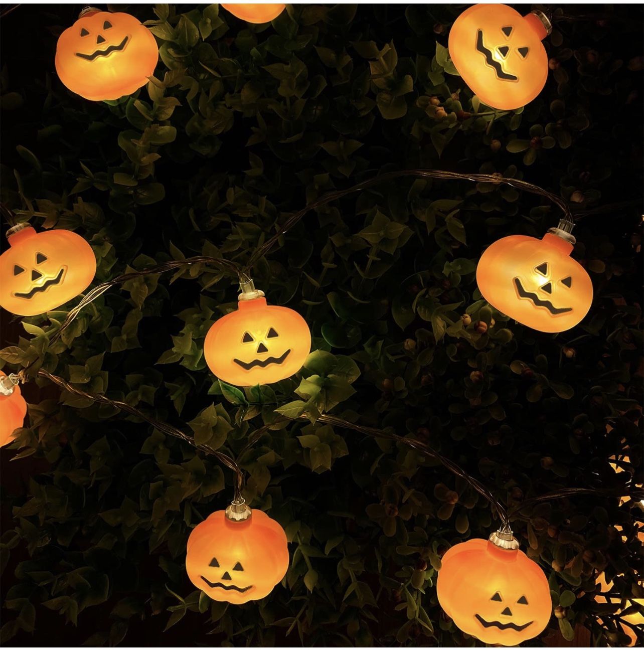 New Halloween Pumpkin String Lights - 11.5Ft 20 Orange LED - photo 3