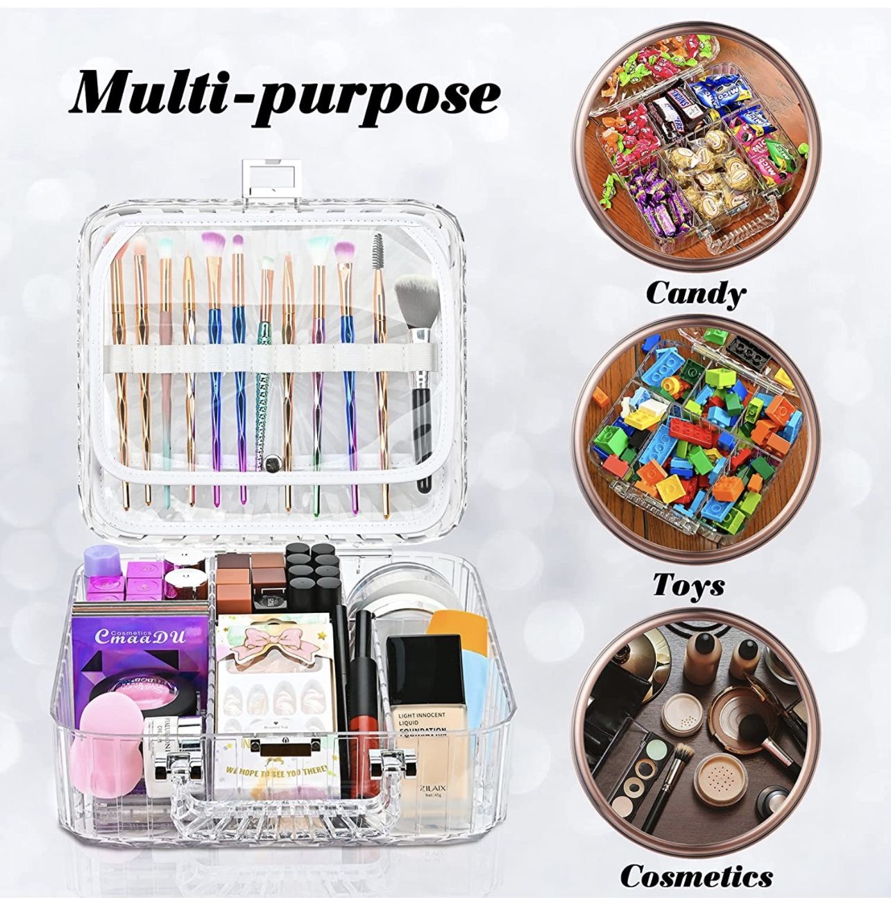 Clear Makeup Bag Travel Makeup Organizer - photo 3