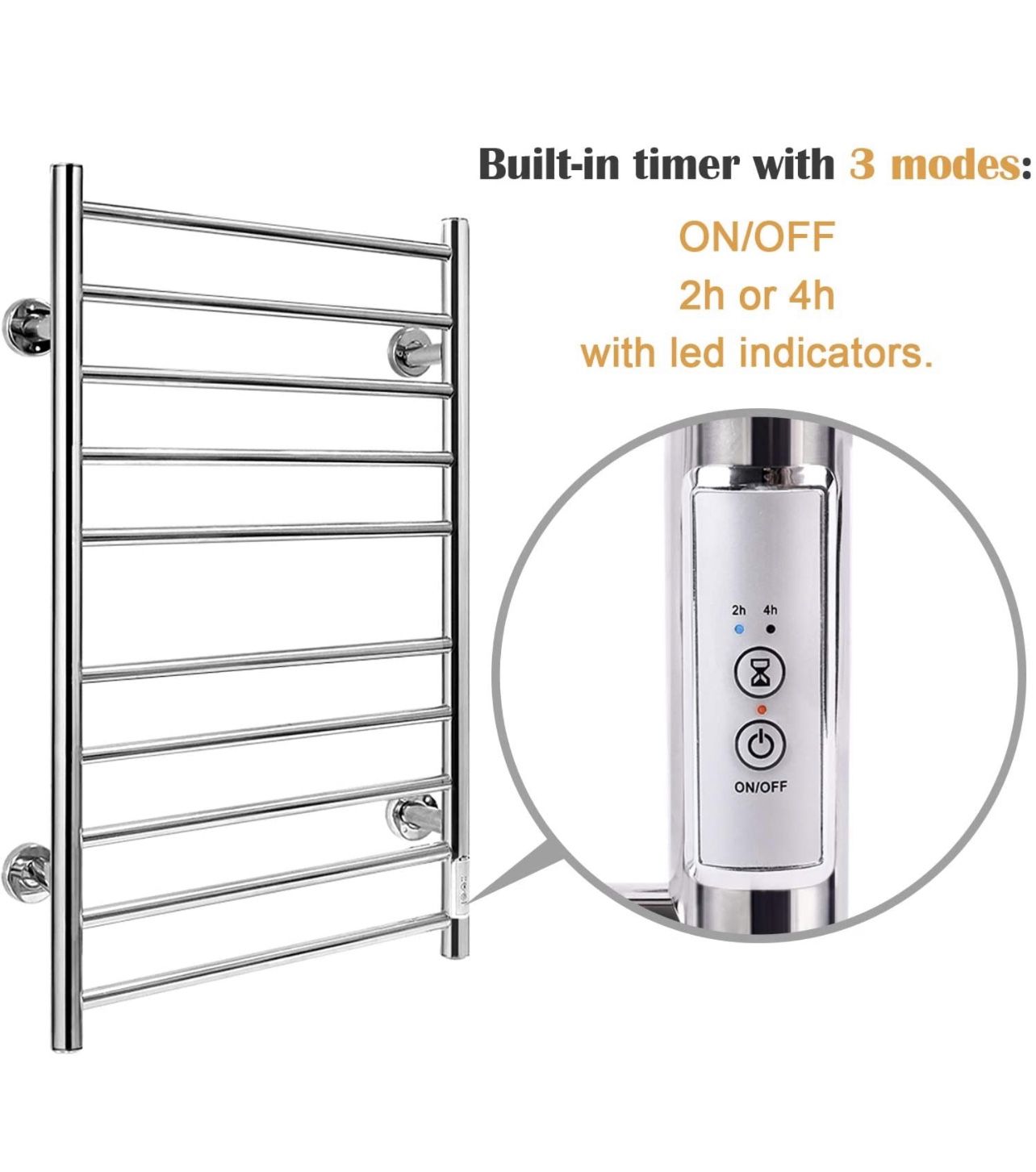 New In Box Towel Warmer Wall Mounted Heated Towel Racks - photo 2