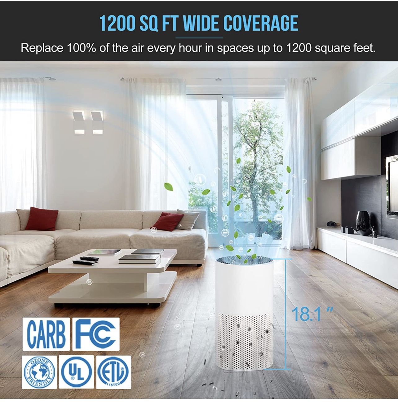 Air Purifier 1200 Sq Ft Large Room Or Whole House - photo 3
