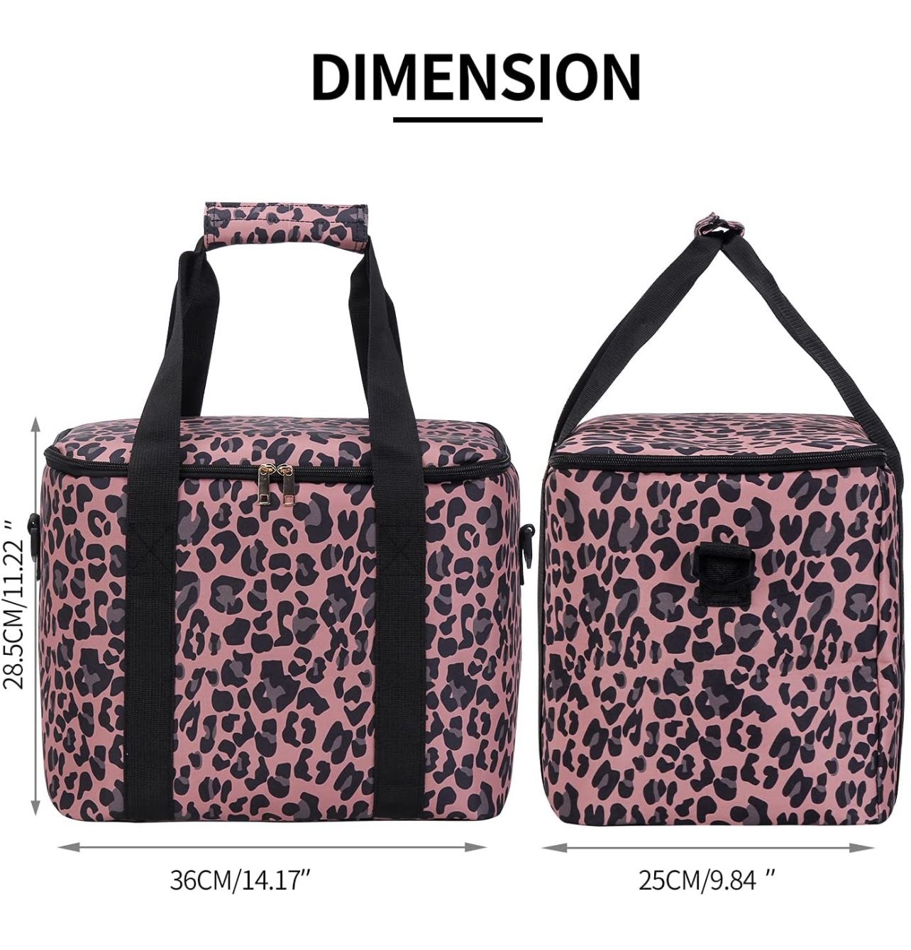 Leopard Lunch Cooler Bag - Large Insulated Lunch Box - photo 3