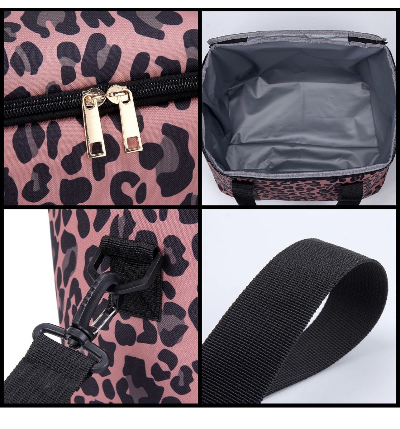 Leopard Lunch Cooler Bag - Large Insulated Lunch Box - photo 4