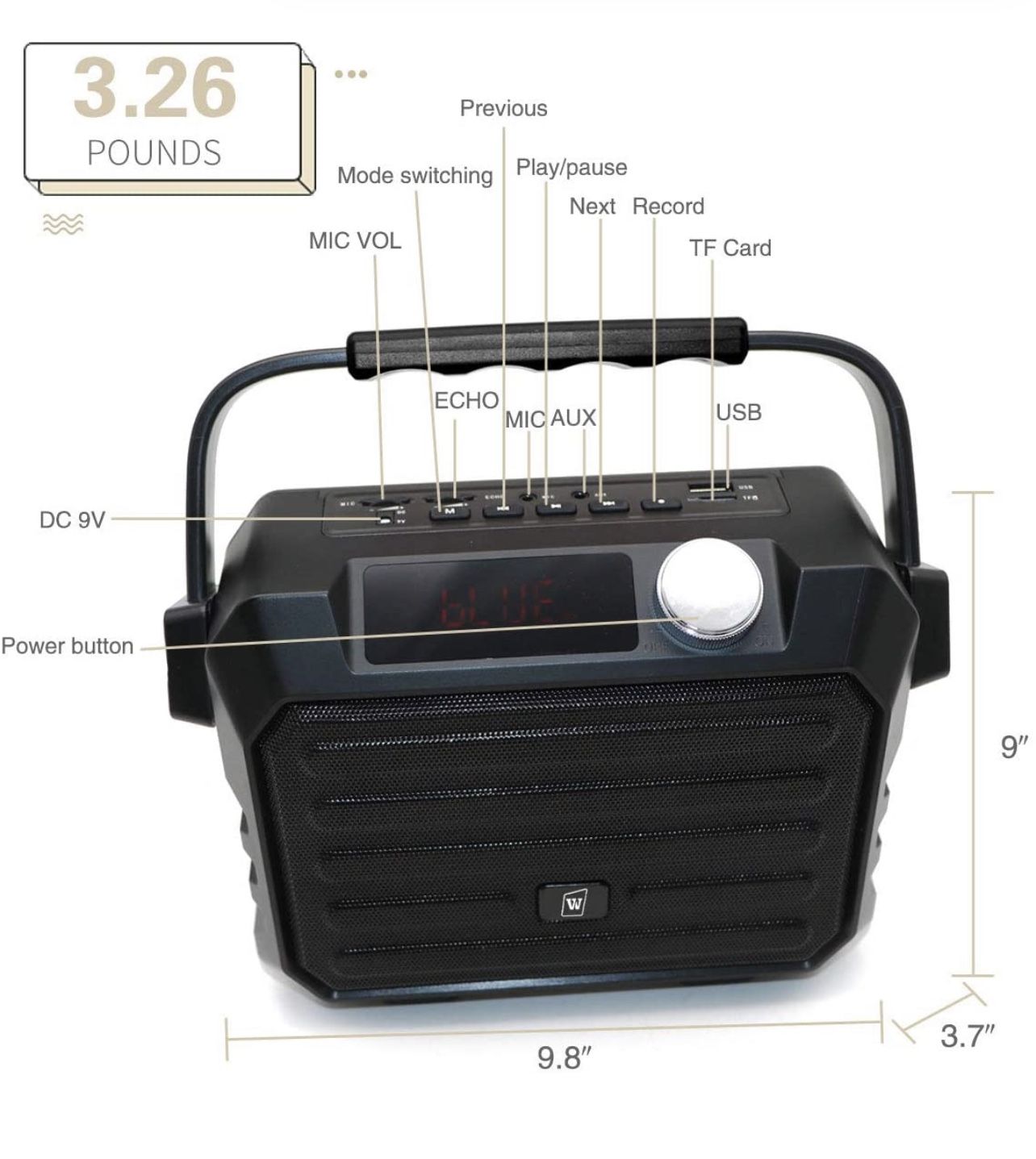 New In Box Portable PA Speaker w/ Bluetooth Mic - photo 2