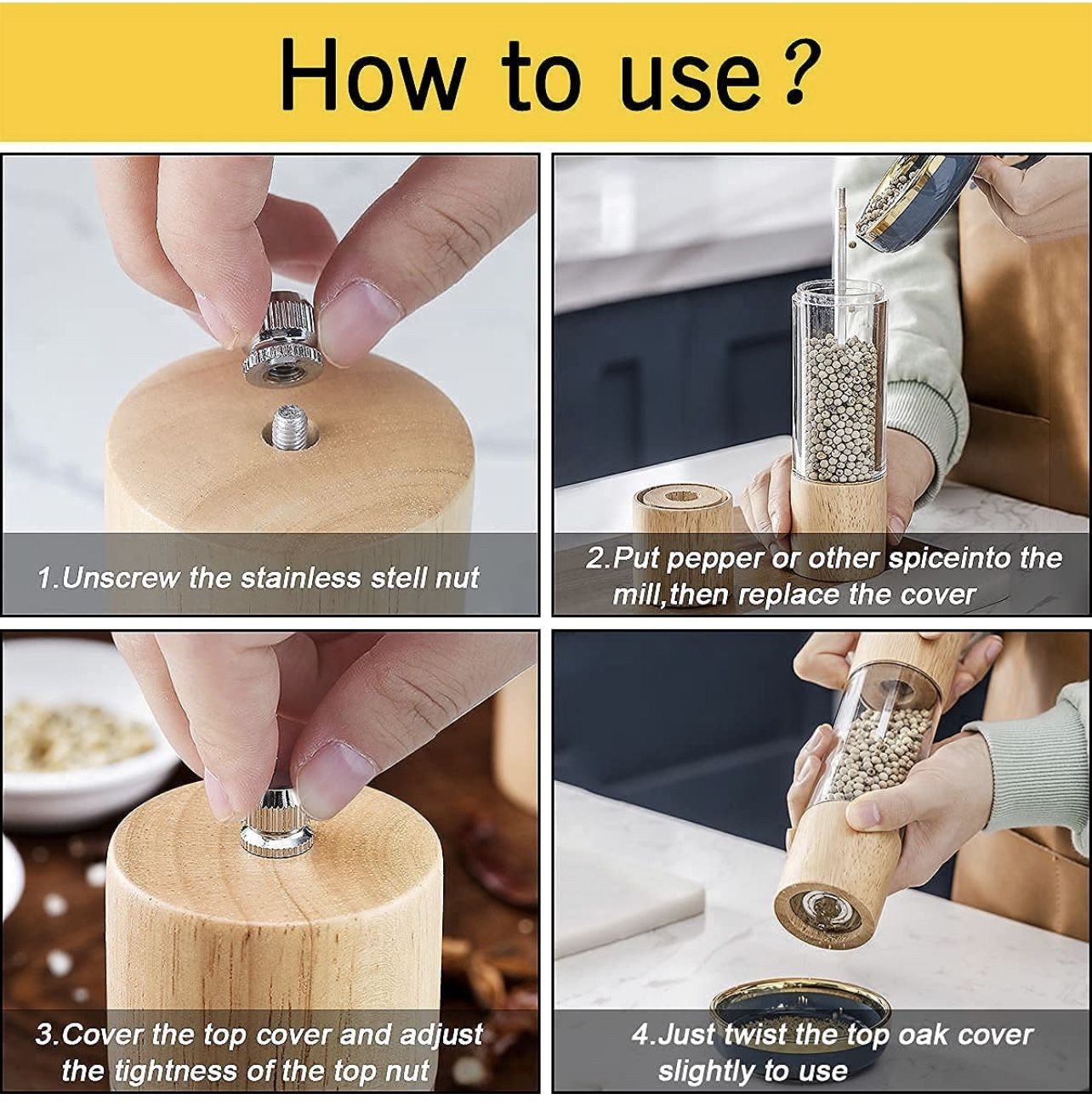 Salt and Pepper Grinder Set of 2 - photo 3