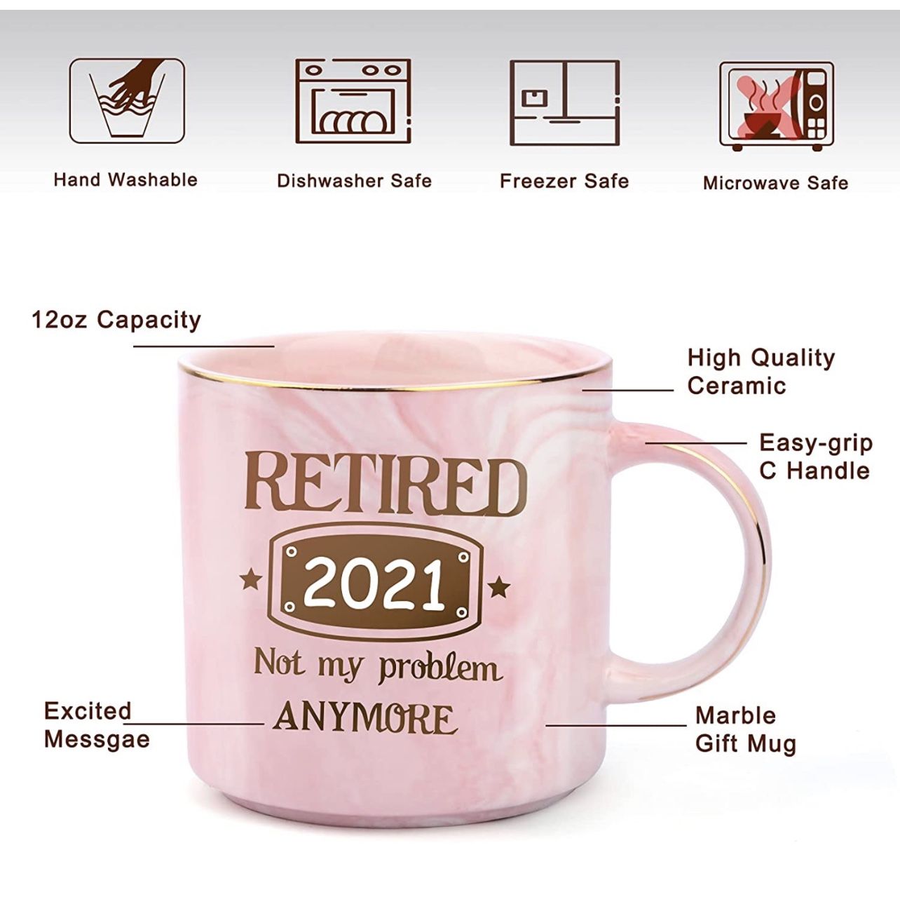 Retirement Gifts for Women 2021 - Retired 2021 Not My Problem An - photo 3