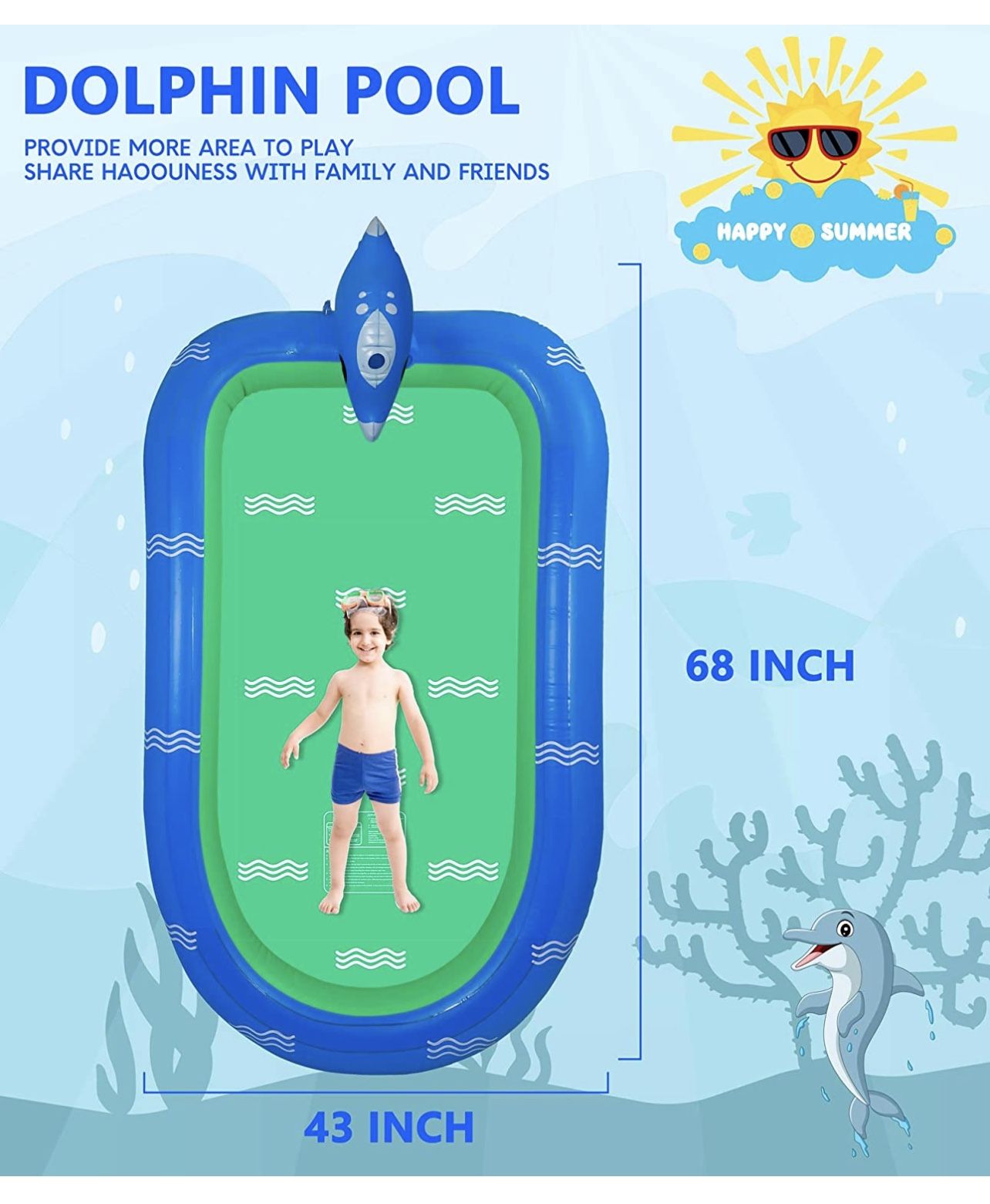 Inflatable Sprinkler Pool for Kids - photo 2