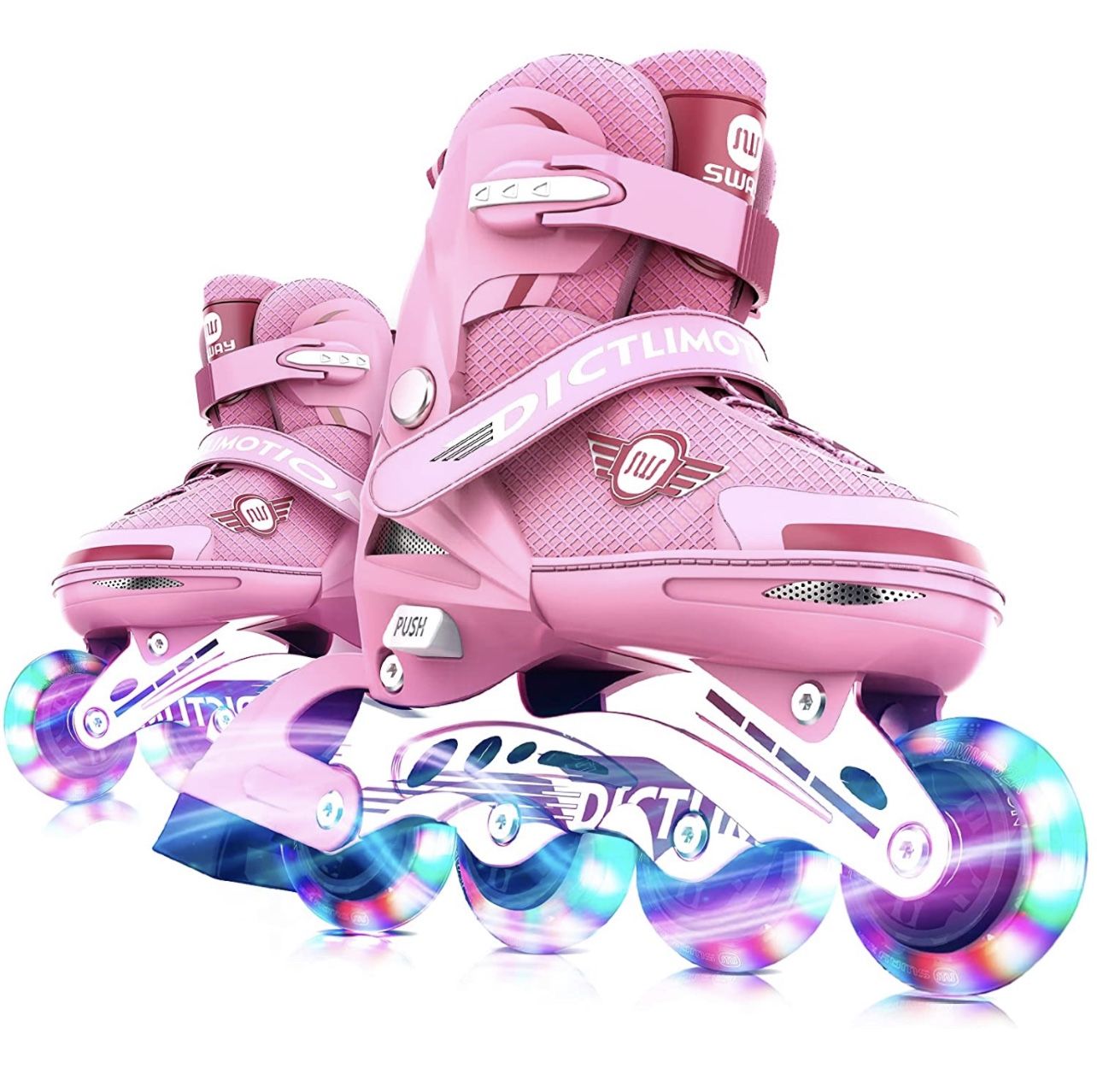 Girls Inline Skates with Light Up Wheels - Size Small