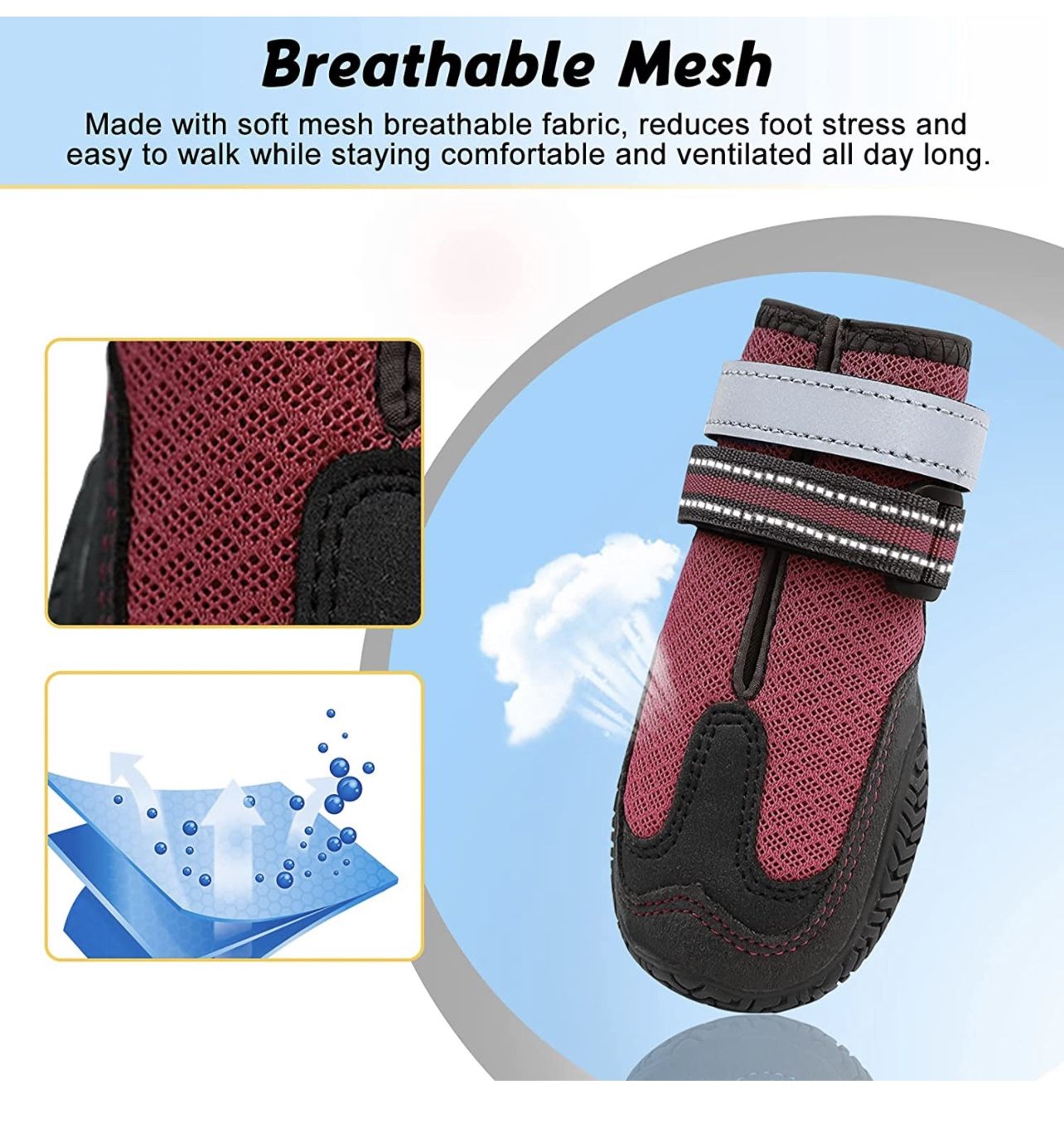 Dog Shoes for Hot Pavement Summer Breathable Mesh - photo 2