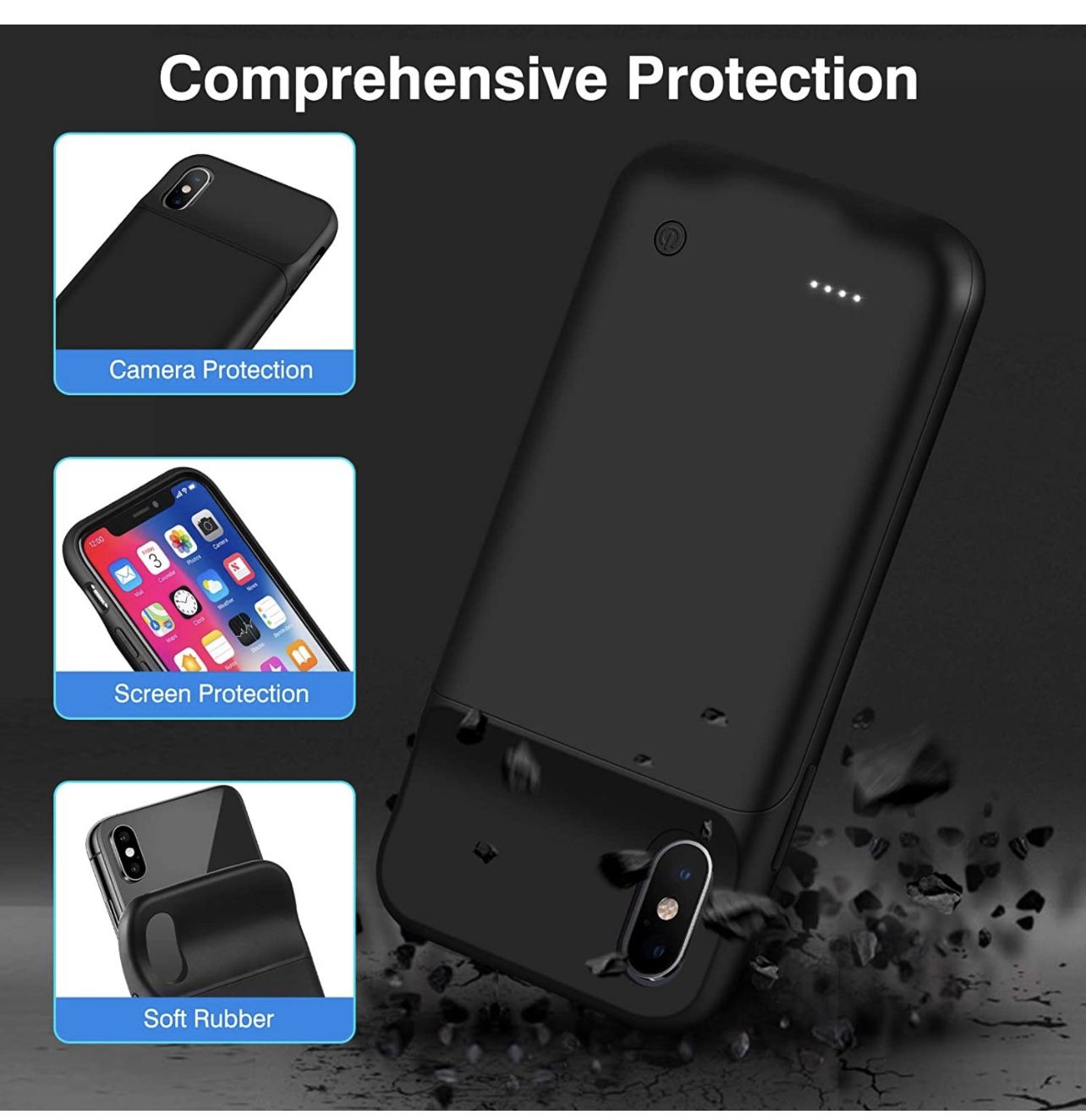 iPhone X/XS Battery Case, 3200mAh Slim Portable Charger - photo 4
