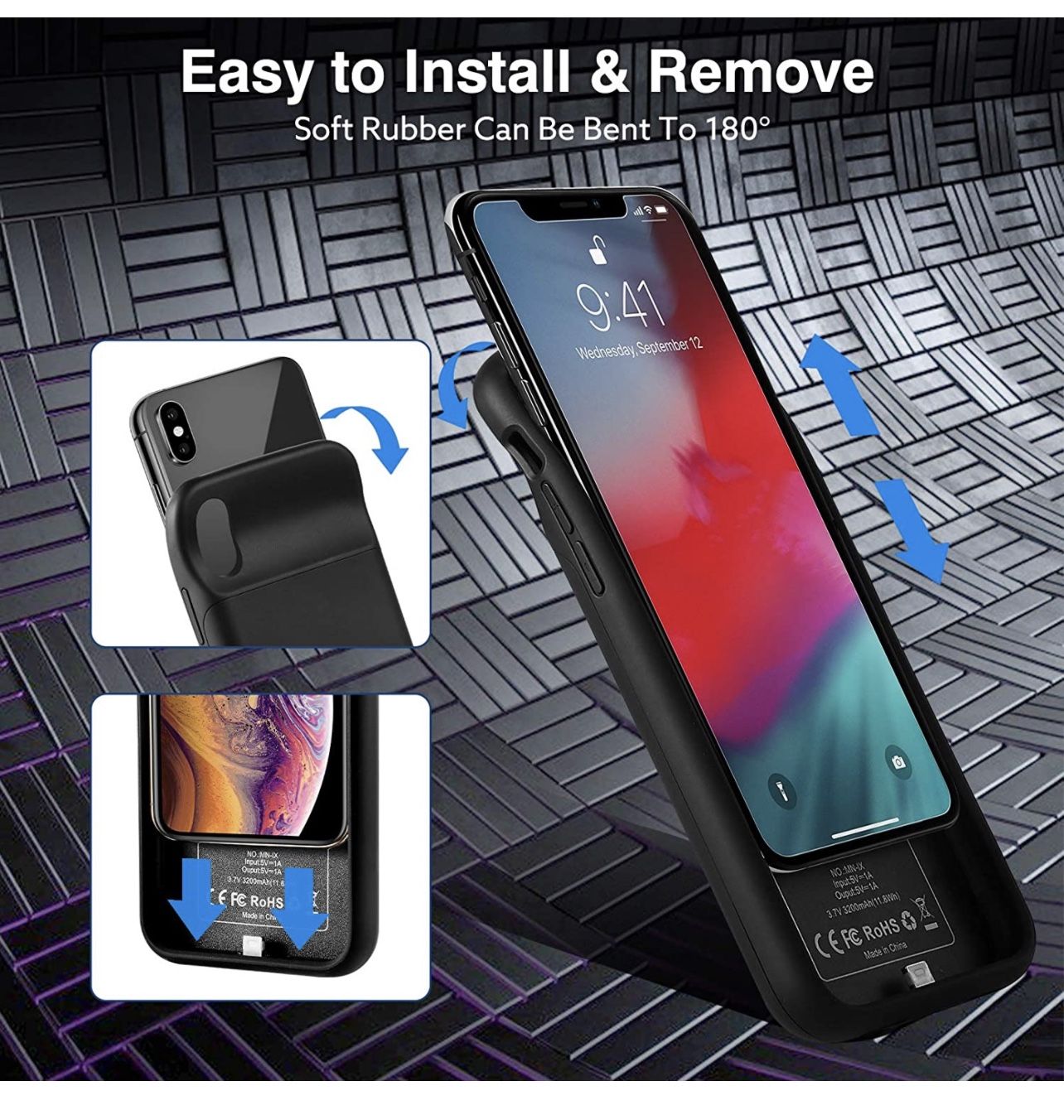 iPhone X/XS Battery Case, 3200mAh Slim Portable Charger - photo 5