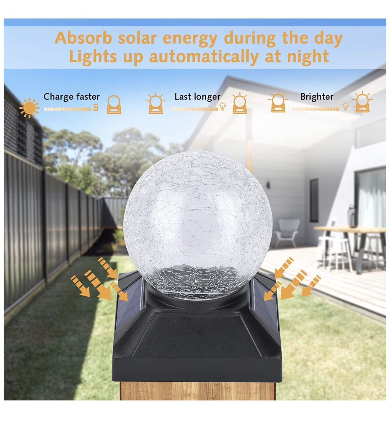 New Solar Post Cap Flickering Flame Lights - 2 Pcs - photo 3