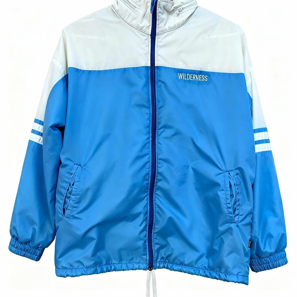 Wilderness Windbreaker Jacket – Blue/White, Like New