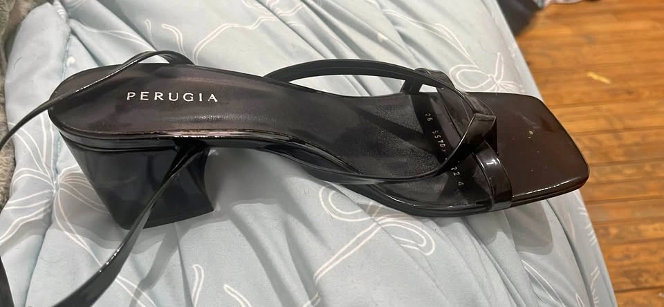 Black chunky heel