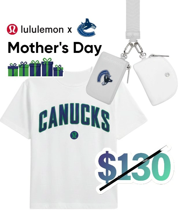 LULULEMON x Canucks Dual Pouch Wristlet + T-Shirt (Medium)