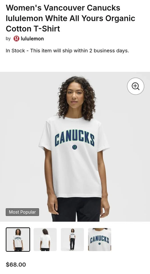 LULULEMON x Canucks Dual Pouch Wristlet + T-Shirt (Medium) - photo 3