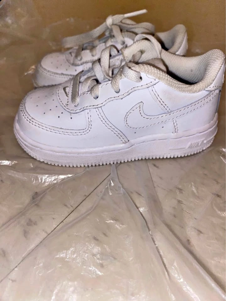 Size 7C and 6C Nike Air Force 1 Baby Shoes White