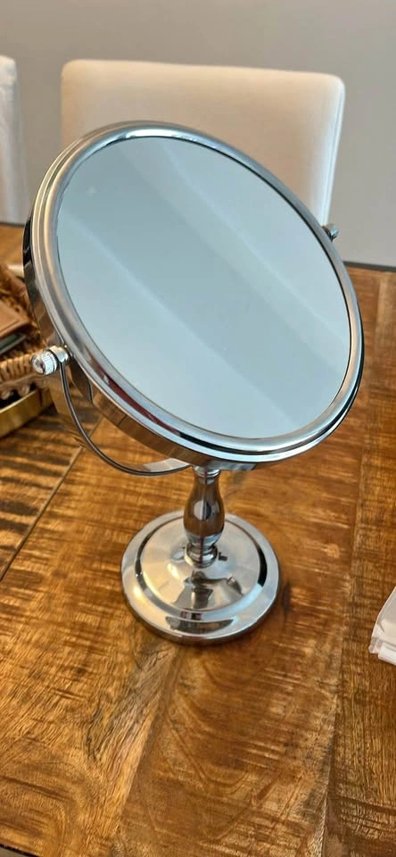 Silver Double Sided Magnifying Vanity Mirror