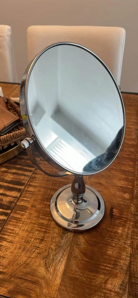 Silver Double Sided Magnifying Vanity Mirror - photo 2
