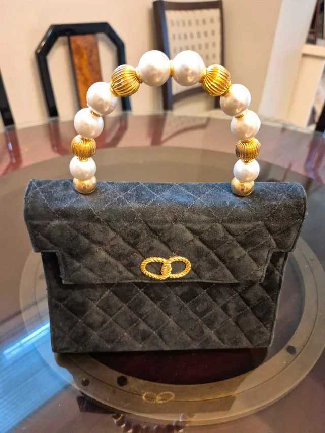 Velvet Beaded Handbag thumbnail